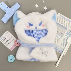 臺灣出貨-1020cm娃衣13cm自嘲熊鬥篷海星體頭套釐米可愛棉花小鬥篷娃娃換裝, 1個, 20cm斗篷