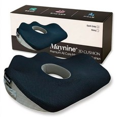 메이나인 3D 쿠션 치질방석 무상AS 가정용 사무실용 임산부용 차량용 남녀노소 사용가능, 1개, 다크그레이