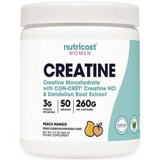 nutricost HCL女用水合型肌酸粉 水蜜桃芒果口味, 1個, 260克