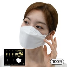 혜원클린 국산 KF94 대형 프리미엄 마스크 100매, 프리미엄 화이트, 4개, 25개입