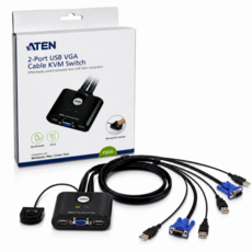 ATEN CS22U KVM 스위치 2포트 USB VGA, 1개