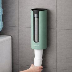 홈스널 무타공 종이컵 디스펜서, 1개, 그린