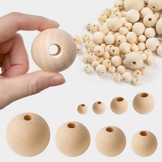 우드비즈 나무구슬 우드구슬 마크라메 부자재 공예 낱개 (내경 큼), 40mm(내경10mm)/낱개, 1개