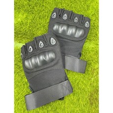 半指戰術手套 登山健行耐磨防滑透氣手套，戶外運動必備，靈活舒適, 黑色, 1個