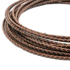 가죽 볼로 스트랩 쥬얼리 제작 라운드 호손 브레이드 코드 어두운 레드, 8. distressed brown
