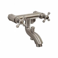 蝴蝶衛浴 304不鏽鋼大流量沐浴龍頭 雙開關水龍頭 全開式心軸 冷熱水獨立開關, 1個, 單主體+濾片*2 (不含彎頭)