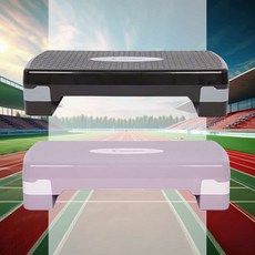 2단 스텝박스 2컬러 밸런스장비 헬스장 실내 체육관 운동 홈트레이닝, 아이스바이올렛