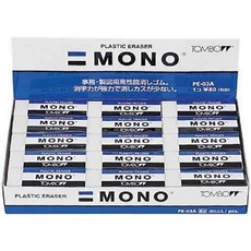 日本TOMBOW蜻蜓MONO橡皮擦 大 E-50N (NEW) 30入/盒, 詳見包裝, 白色, 1套