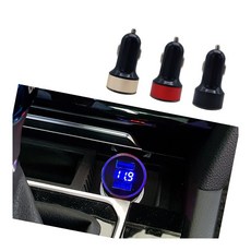 자동차 시거잭 볼트게이지 2구소켓 충전기 관리용품 차량용품 차박, 시거잭 볼트게이지 2구소켓 충전기 골드