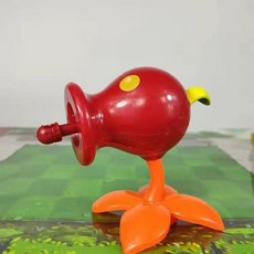 植物大戰僵尸玩具 植物大戰僵尸玩具豌豆迫擊炮機寒冰火焰豌豆莢三重射手發射禮盒, 1個, 单个硬胶：火焰豌豆射手+5子弹