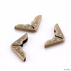 브론즈북코너장식장식북코너앤틱diy빈티지 2203_EA, 브론즈북코너(BL00695)