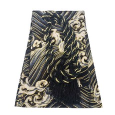 락모터스 차량용 사무라이 체인지 레버 기어봉 기어커버 핸들커버 실내 인테리어용품, 파도(블랙), 1개