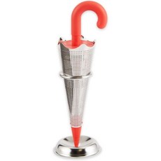 우산 꽂이 스탠드 RSVP 인터내셔널 노블리티 루즈 리프 티 인퓨저/스트레인저에는 드립 우산/스탠드 1.25 x 5"가 포함되어 있습니다