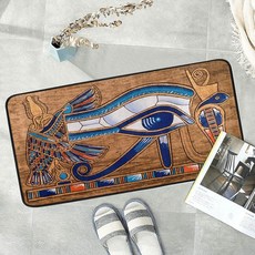 Naanle 에펠탑 피로 방지 주방 바닥 매트 레트로 파리 미끄럼 흡수성 편안한 스탠딩 매트 러너 러그 복도 입구 욕실 거실 침실용 99 x 50.8cm(39 20인치), 이집트 브라운