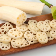 이미 다듬고 삶은 연근채, 3개, 400g