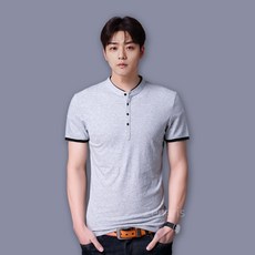 Zenaris 남성 반팔 티셔츠 스판 스포츠 헨리넥 남자 골프웨어 카라티 95-110 국내배송