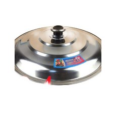 스텐 대형 뚜껑 냄비 커버 주방용 덮개 업소용 그린 지름 37cm, 밝은 옐로우 양쪽 둥근 한쪽 정사각형 손잡이