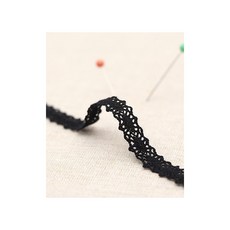 퀼트스타 도담도담 양면 토션레이스_10mm 블랙, 1개