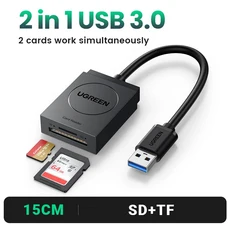 UGREEN-카드 리더 USB 3.0 SD 마이크로 TF 카드 어댑터 노트북 PC 멀티 스마트, 01 China, 01 USB-A 2-in-1