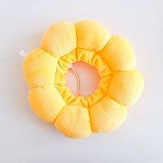 kp太陽花伊麗莎白圈貓咪項圈寵物狗狗脖圈絶育恥辱圈防舔防抓套, 1個, 黃色,S-小號, 黃色