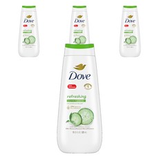도브 고 프레시 쿨 모이스처 바디 워시 오이 & 그린 티 향, 4개, 325ml
