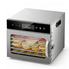 10層食物烘乾機 400W功率 1~24小時定時 35~90°C調溫 不鏽鋼材質, 6層觸摸款乾果機