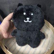 沁的娃娃屋 台灣出貨 長毛自嘲熊娃娃 黑色 白色 擺飾 靠枕 抱枕 交換禮物 生日禮物