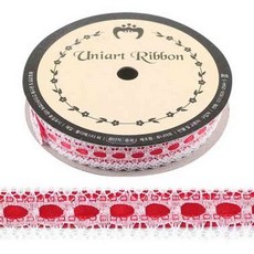 삼안 레이스 15mm 8m 빨강 장식용품