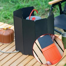 가스버너 바람막이 접이식 캠핑 스토브 하드케이스, 1개, 그린