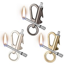 멀티툴 열쇠고리 병따개와 야외 캠핑 하이킹 생존 장비가 장착된 퍼머넌트 매치 인피니티 등유 라이터, 3pc