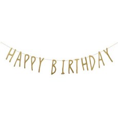 마블파티 happy birthday 골드글리터 가랜드, 1개