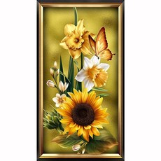 히여 보석 십자수 DIY 패키지 3D 90여종 도안 소형 중형 대형 시리즈, 44. 해바라기 BH-225, 1세트