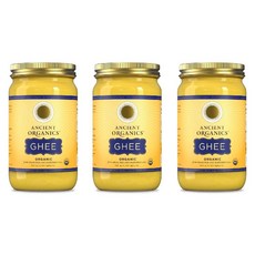 Ancient Organics Ghee 기버터 유기농 목초사육 글루텐 프리 미국산 3개, 946.4ml