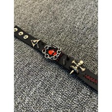 台灣出貨 手工小衆情侶亞比手環 choker 復古暗黑朋克重工惡魔之眼手鍊 飾品手鏈情侶手環 韓國手環 穿搭配飾