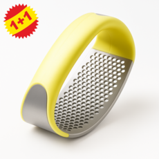 생활공감 밀림방지 스텐 마늘다지기, 2개, 옐로우