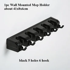 CCTV 카메라용 범용 비 드릴링 벽 마운트 내구성 및 공간 절약형 보관 거치대, 12 bk-5holes 6hooks