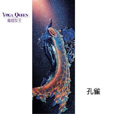 正品高檔瑜伽毯瑜伽布鋪巾瑜伽鋪巾吸汗毯毯巾毛巾瑜伽鋪巾防滑隔臟布, 孔雀【61x183cm】, 1個