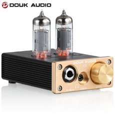 노브사운드 진공관 앰프 Douk Audio U10 HiFi 밸브 튜브 프리앰프 스테레오 AUX 데스크탑 오디오 헤드폰 앰프 6.35mm 3.5mm, 한개옵션0