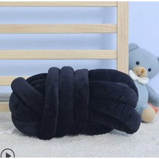 52QUAD 뜨개쿠션 코바늘 뜨개질 쇼파쿠션 핸드메이드, 다크네이비