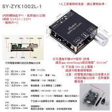 SY-ZK1002L 迷你藍牙功放板 2x100W 音響改裝DIY, 2x100W(APP功能)