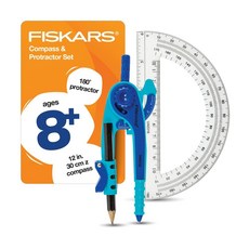 Fiskars 1565901000 컴퍼스 및 각도기 세트 실제 색상은 다를 수 있습니다. 247841, Fiskars 1565901000 컴퍼스 및 각도기 세