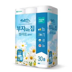 모나리자 부자되는집 화이트 플러스 3겹데코 천연펄프 20m 30롤 1팩(30롤), 1개