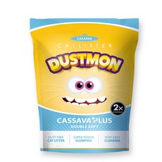 小怪獸 DUSTMON 木薯砂 3.5公斤 極細砂 低粉塵 可沖馬桶 植物成分 環保貓砂, 1包, 3.5kg, 無香