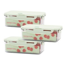 락앤락 비스프리 스테커블 직사각 밀폐용기 1.0L, 단품, 3개