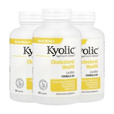 쿄릭 레시틴 함유 숙성 마늘 추출물 콜레스테롤 포뮬러 104 200 캡슐, 2캡슐, 3개, 200정