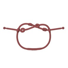 모슈아 시리얼 멀티 스트랩, 1개, 와인레드, 원형타입