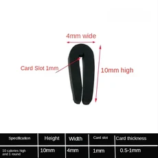 1/2/3/5/10M 검정색 고무 가장자리 스트립 U 섹션 안티 오일 씰 실드 인클로저 내부 너비 0.5-10mm 높이, 04 2 Meter, 03 4 x 10mm