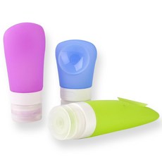 [트래블킨] 여행용 실리콘 튜브용기 3종1세트. 공병 보틀 캠핑용품, 1개