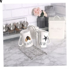 스텐 컵걸이 주방용 정리대 머그컵 스테인레스 컵걸이 물컵 싱크대 건조대 물빠짐 건조 식기 홀더 선반