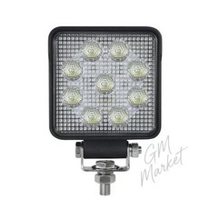 27w 9led 사각 서치라이트 12v 화물차 후진등 캠핑 야간 작업 방수 보조 조명